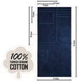 thumbnail image 3 of American Soft Linen Navy Blue Towel Set 100% Turkish Cotton Towels for Bathroom 6 Piece, 3 of 7