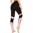 thumbnail image 4 of Dreamgirl Women's Multi-Purpose Activewear Leggings with Criss-Cross Waist Design, Black/Pink, X-Large, 4 of 6