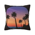 thumbnail image 1 of ZICANCN Sunset Beach Coconut Trees Decorative Throw Pillow Covers, Bed Couch Sofa Decorative Knit Pillow Covers for Living Room Farmhouse, 26"x26", 1 of 8