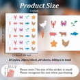 thumbnail image 2 of 600Pcs/20 Sheets Wedding Meal Choice Stickers for Place Cards 0.8 Inch Carrot Chicken Cow Fish Food Choice Sticker Wedding Meal Indicator Stickers, 2 of 5