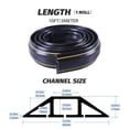 thumbnail image 2 of Cubierta de cable de suelo Vilmon, 3 canales, 3 m, PVC, alta resistencia, 2 of 7