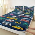 thumbnail image 3 of Castle Fairy Children Kids Cartoon Plane Car 4pcs Bed Sheets,Construction Vehicles King Sheets,Transportation Theme Super Cozy Sheet Set,Ultra Soft Home Decor, 3 of 7