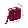 thumbnail image 2 of Holloyiver Quilted Bow Makeup Bag, Coquette Cosmetic Bag Makeup Pouch for Women Girls, Aesthetic Organizer Bags Travel Toiletry Bags For Sanitary Napkins And Daily Essentialss, 2 of 4