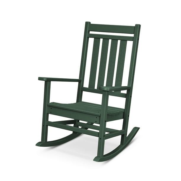 Polywood Plantation Porch Rocking Chair In Green Walmart Com Walmart Com
