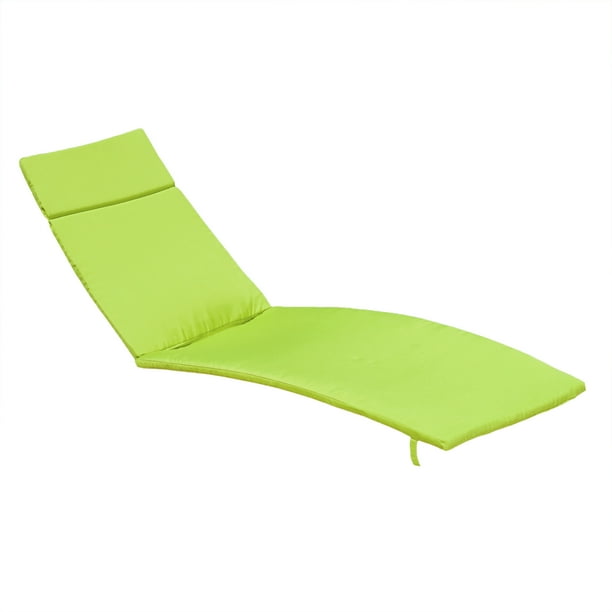 Soleil Outdoor Water Resistant Chaise Lounge Cushion Green Walmart Com Walmart Com