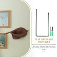 thumbnail image 3 of Raindrops  Hat Hooks Storage Bracket Wall-mounted Cowboy Display Iron (Black) Easy Install, 3 of 8