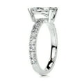 thumbnail image 2 of First Jewel Silver 14K White Gold Over Ring for Her - Pear Cut Excellent 2.1 Ct Diamond Ring For Women's - Solitaire with Accent Diamond Ring for Women's - Eternity Band Diamond Ring for Women's, 2 of 6