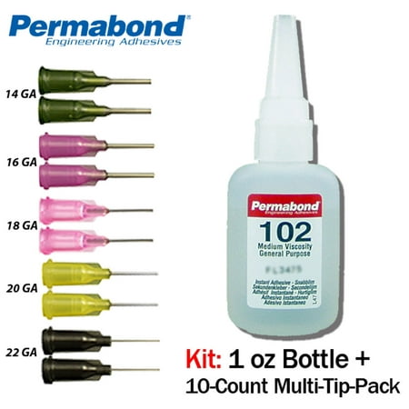 Permabond 102 Instant Adhesive-Viscosity, Great for Plastic &