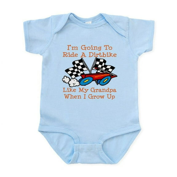CafePress - Dirtbike Like Grandpa Infant Bodysuit - Baby Light Bodysuit, Size Newborn - 24 Months