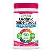 Orgain Organic Vegan Green Superfoods Nutrition Powder, Berry, 0.62lb