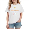 thumbnail image 6 of Piuwrlz Short Shirts Sleeve Kids Girls Graphic T-Shirts Cotton Pullover White Size 5 Years, 6 of 10