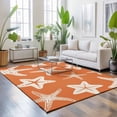 thumbnail image 3 of Area Rugs 2.7'x5', Orange Starfish Coastal Carpet Runner Indoor Outdoor Rugs Home Decor Aesthetic, Nautical Summer Ocean Abstract Art Non Slip Mats Washable Accent Rug for Living Room Bedroom, 3 of 8