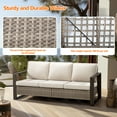 thumbnail image 5 of Meetleisure 3-Seat Patio Wicker Sofa with Removable Cushions, Beige, 5 of 8