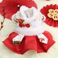 thumbnail image 2 of New Year Festive Pet Clothes Chinese Knot Button Soft Comfortable Cats Autumn Winter Style Skirt For Small Medium-sized Dogs, 2 of 7