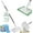 1*mop+5clothes, variant on Cloth Changing Mini Mop, 360° Automatic Hands-Free Pad Ejection with 10 Cleaning Cloths, Wet & Dry Use, Stainless Steel Handle for Kitchen Cabinets, Windows, Mirrors & Furniture