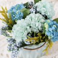 thumbnail image 3 of Plantas de flores artificiales, mini flores de hortensias falsas en maceta para decoración, 3 of 5