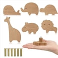 thumbnail image 3 of Perillas de Madera para Gabinete de Animales, Perillas Decorativas para Tocador con Tornillos, Tiradores de Tocador, Perillas de Madera de Animales del Bosque Marino, 12 Piezas, 3 of 5