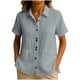 thumbnail image 1 of Tops Sueltos Casuales para Mujeres Moda No Posicionamiento Impreso 3/4 Manga V-Cuello Blusa con Poliéster Suave, Cómodo Top para el Uso Diario en Casa O Trabajo, 1 of 6