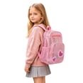 thumbnail image 7 of UJNDER Transparent Kids Backpack with Clear Front Pocket Lightweight Daypack for School Commuting and Travel Activities School Backpack for Girls,02_Pink,Mid, 7 of 7