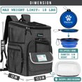 thumbnail image 6 of PetAmi Dog Backpack Carrier, Airline Approved Cat Backpacks For Carrying Small Large Cats, Pet Carrier Back Pack, Ventilated Soft Sided for Travel, Hiking, Camping, Max 18 lbs, Charcoal, 6 of 7