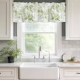 thumbnail image 2 of Watercolor Trees Valances for Windows, Rod Pocket Kitchen Valance Curtains - Soft & Washable Small Window Treatment for Living Room, Bathroom, Sage Green Leaves Forest 54x18inch, 1 Panel, 2 of 9