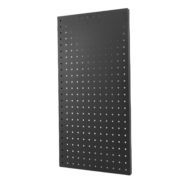 Black Pegboards Wall Organizer, Efficient Storage Space Saving Metal Pegboard Wall Panels Scratch Proof for Basement