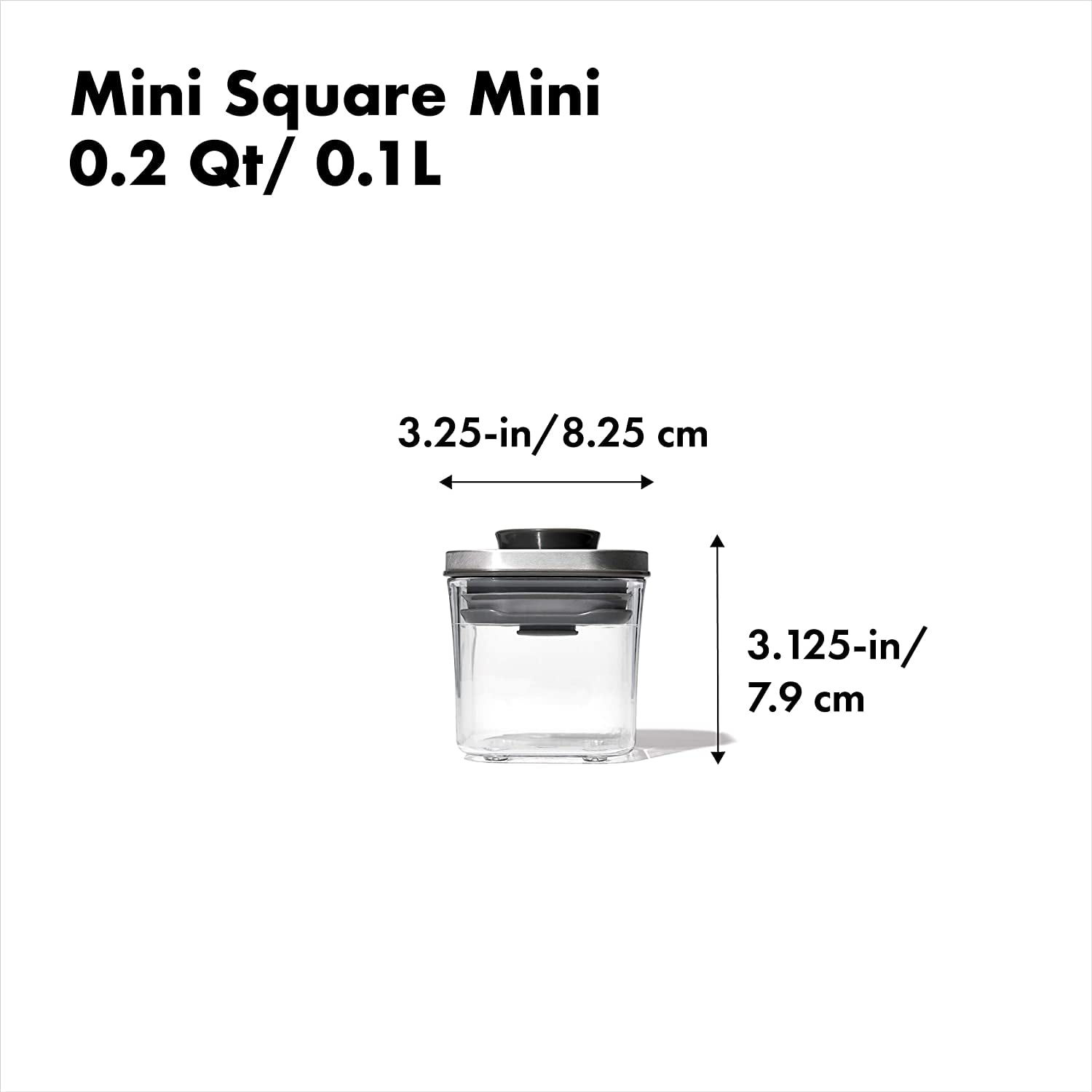 Oxo Steel Pop Mini Square Mini 0.2-Qt. Food Storage Container