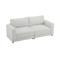 thumbnail image 2 of GDF Studio Modern 2 Seater Loveseat Sofa, High-Density Foam Cushions, Sturdy Wooden Frame, Beige, 2 of 9