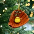 thumbnail image 6 of SMKE Softball Glove Hanging,Softball Christmas Ornament,Personalized Acrylic Flat Shape,Christmas Tree Decoration & Baseball Ornament,Sports Lover Gift For Softball Player,Coaches & Sports Fans H, 6 of 9