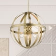 thumbnail image 4 of Livex Lighting  Stoneridge Antique Brass 6 Light Pendant Chandelier - 24"W x 28" - 64"H, 4 of 8