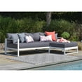 thumbnail image 2 of Elle Decor Paloma Outdoor Sectional Sofa White, 2 of 7