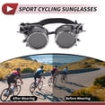 thumbnail image 3 of Ofertas Únicas 1Pc Gafas de Motocicleta Gafas de Montar ABS Gafas de Ciclismo Lente Negra Marco de Tonos Plateados, 3 of 6