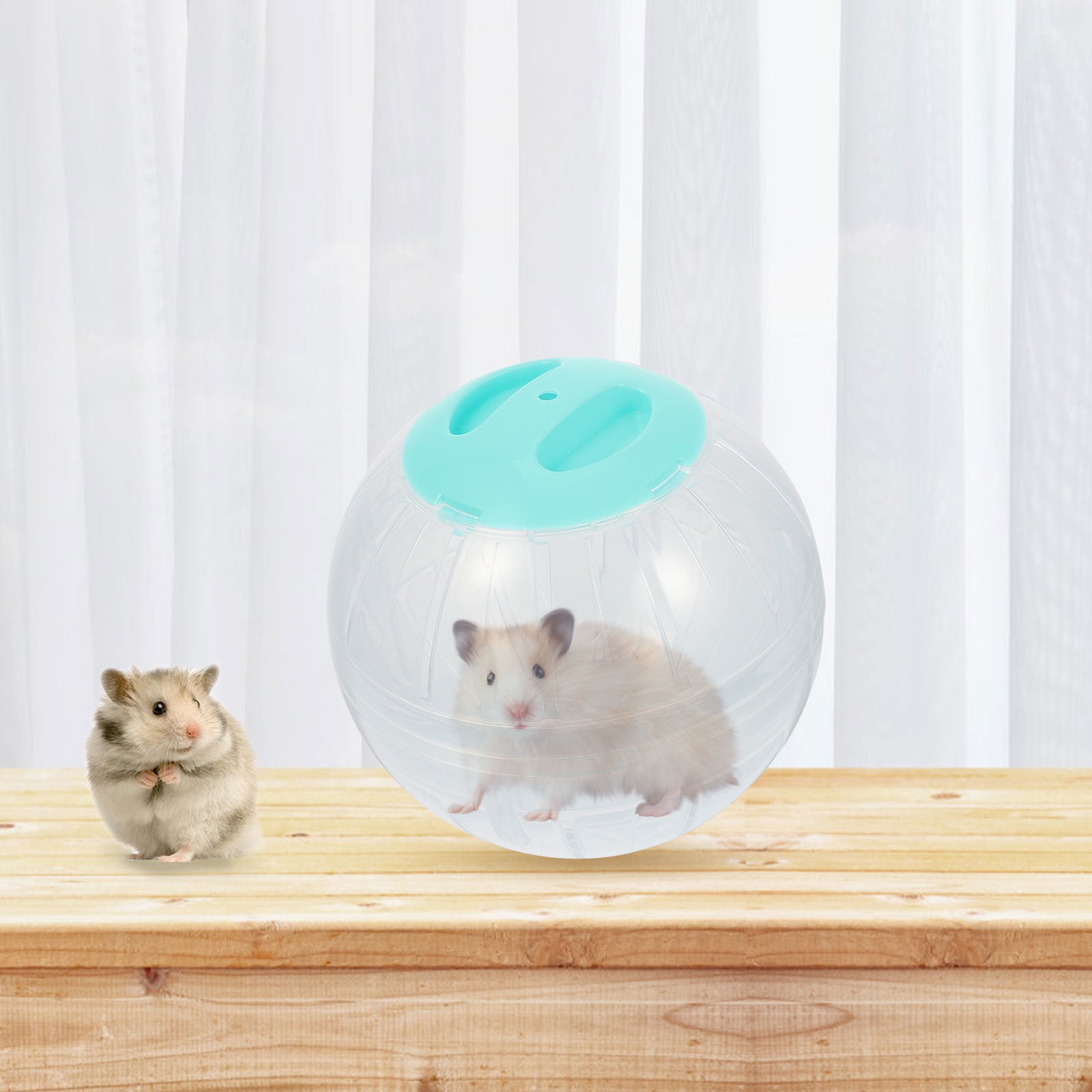 EXHUMKY 2pcs Blue Hamster Exercise Ball for Small Animals, 14.5cm Plastic