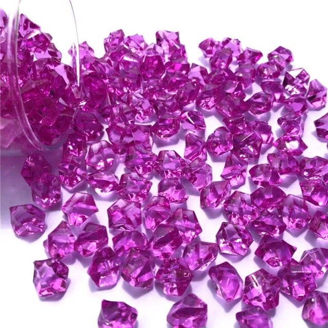 Cristales de roca de hielo acrílicos reales, gemas preciosas para decorar mesas, jarrones, bodas, banquetes, fiestas, eventos y cumpleaños (aprox. 150 unidades/bolsa)