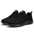 thumbnail image 3 of Eashery Mens Non Slip Work Shoes Sport Running Shoes for Mens Mesh Breathable Trail Runners Fashion Sneakers Black 10.5, 3 of 5