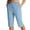 Blue, variant on Hvogkswy Capri Pants for Women Solid Straight Drawstring Elastic Waist Capris with Pockets Loose Comfy Summer Casual Capri Pants