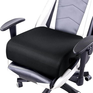 Extra Thick Chair Cushions, Office Chair Booster Seat Cushion to Raise Seat Height for Pain Relief,18 x 16 x 6 inch Non Slip Memory Foam Thick Cushion with Carry Handle（Black）