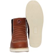 The Western Shops Mens Double Zipper Moc Leather Work Boot
