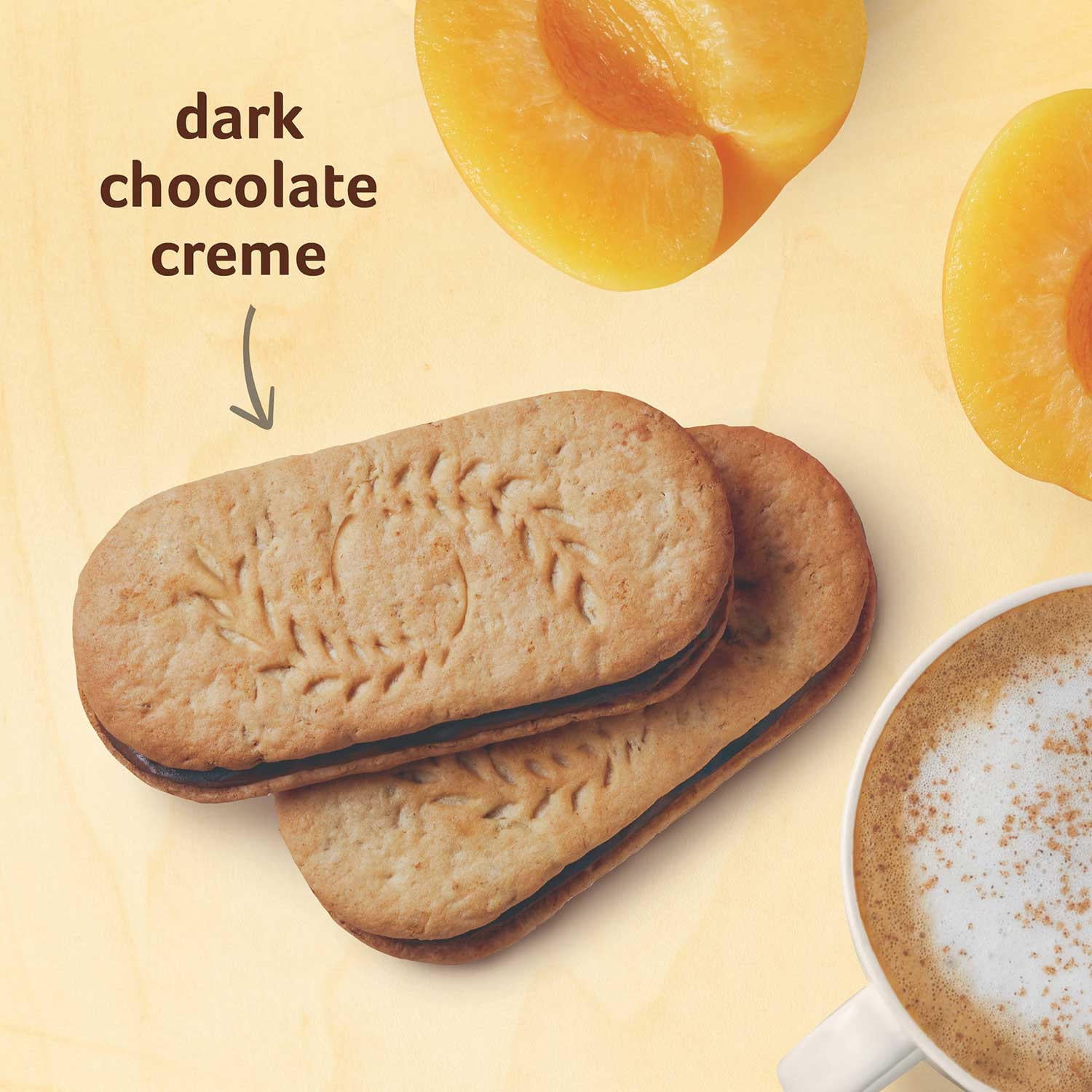 belVita Sandwich Dark Chocolate Creme Breakfast Biscuits 2 per Pack. 25 Pk.