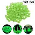 thumbnail image 1 of 100 piezas de guijarros de jardín que brillan en la oscuridad, piedras brillantes para decoración exterior/interior, patio de jardín, acuario, pecera, pasarela, entrada, camino, solar Zhivalor 220766-2, 1 of 4