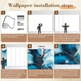 thumbnail image 5 of Wallpaper Luxury blue abstract marble liquid ink art painting Peel and Stick Wall Murals 69"H x 96"W Removable PVC Wall Paper Self-Adhesive Wall Paintings Art Decor for Bedroom Living Room, 5 of 7