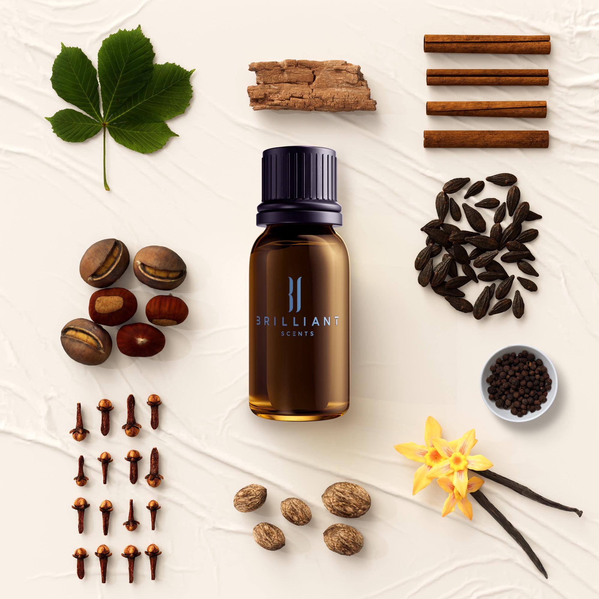 Brilliant Scents - Spiced Chestnut | Holiday Series - Luxury Home & Business Scent | Clove, Roasted Chestnut - Fragrance Oil - 120ml