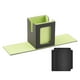 thumbnail image 1 of Caja organizadora de barajas de cartas duradera con 2 divisores, contenedor protector transparente verde, 1 of 9