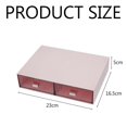 thumbnail image 4 of Desktop Drawer Organizer, Waterproof Dustproof Plastic DIY Combination Multi Layer Stackable Drawer Storage Case ,Striped Pink 2 Drawers, 4 of 5