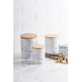thumbnail image 4 of Design Imports CAMZ38970 White Marble Ceramic Canister - Set of 3, 4 of 5