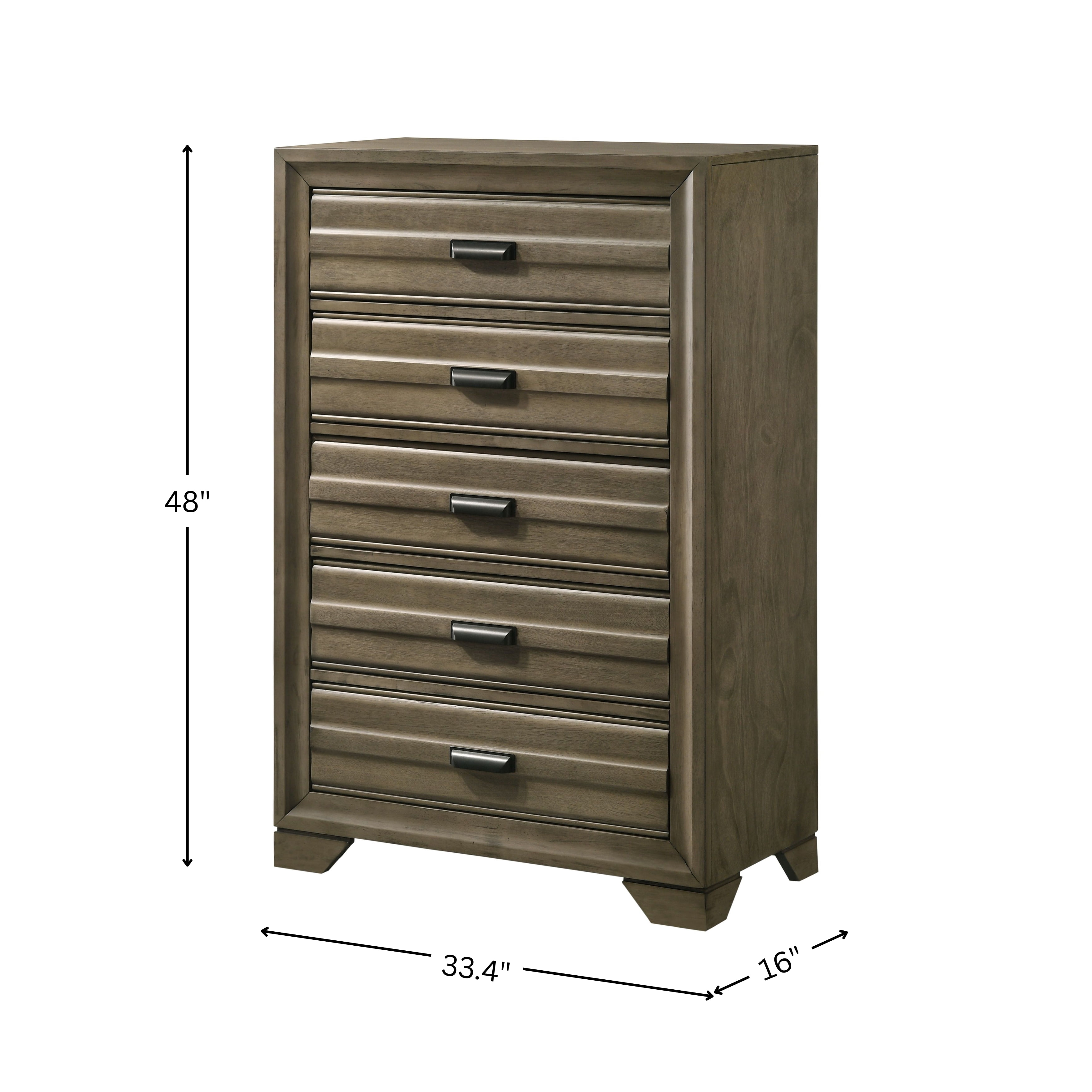 Roundhill Furniture Loiret Contemporary 5-Drawer Chest