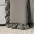 thumbnail image 3 of Lush Decor Reyna Solid Polyester Ruffle Throw, 60x50, Gray, Single, 3 of 11