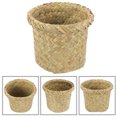 thumbnail image 4 of Daily Use Trash Basket Multi-function Waste Basket Sea Grass Woven Trash Bucket Office Supply, 4 of 8