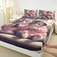 thumbnail image 4 of Feelyou Kawaii Couple Cat Twin Sheet Sets, Cute Kitten Lover Twin Fitted Sheet, Teens Kids Boys Girls Flat Sheet, Luxury Bedroom Decor, 3pcs, 4 of 8