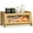 Natural Bamboo, variant on Bread Box for Kitchen Countertop, Large Bread Container Storage, Wooden Farmhouse Bread Box with Window Bread Holder (Natural Bamboo)